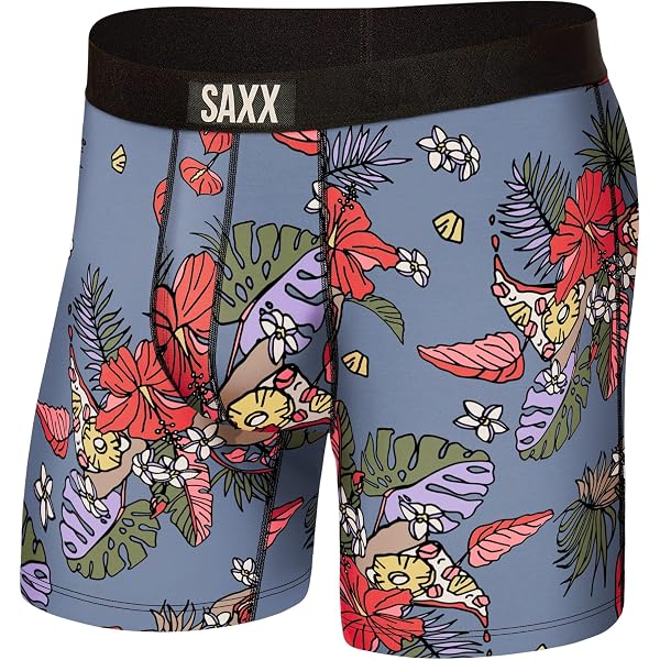 JHKKU Men's Graffiti Art Boxer Brief Fly Front Soft Comfy Stretch